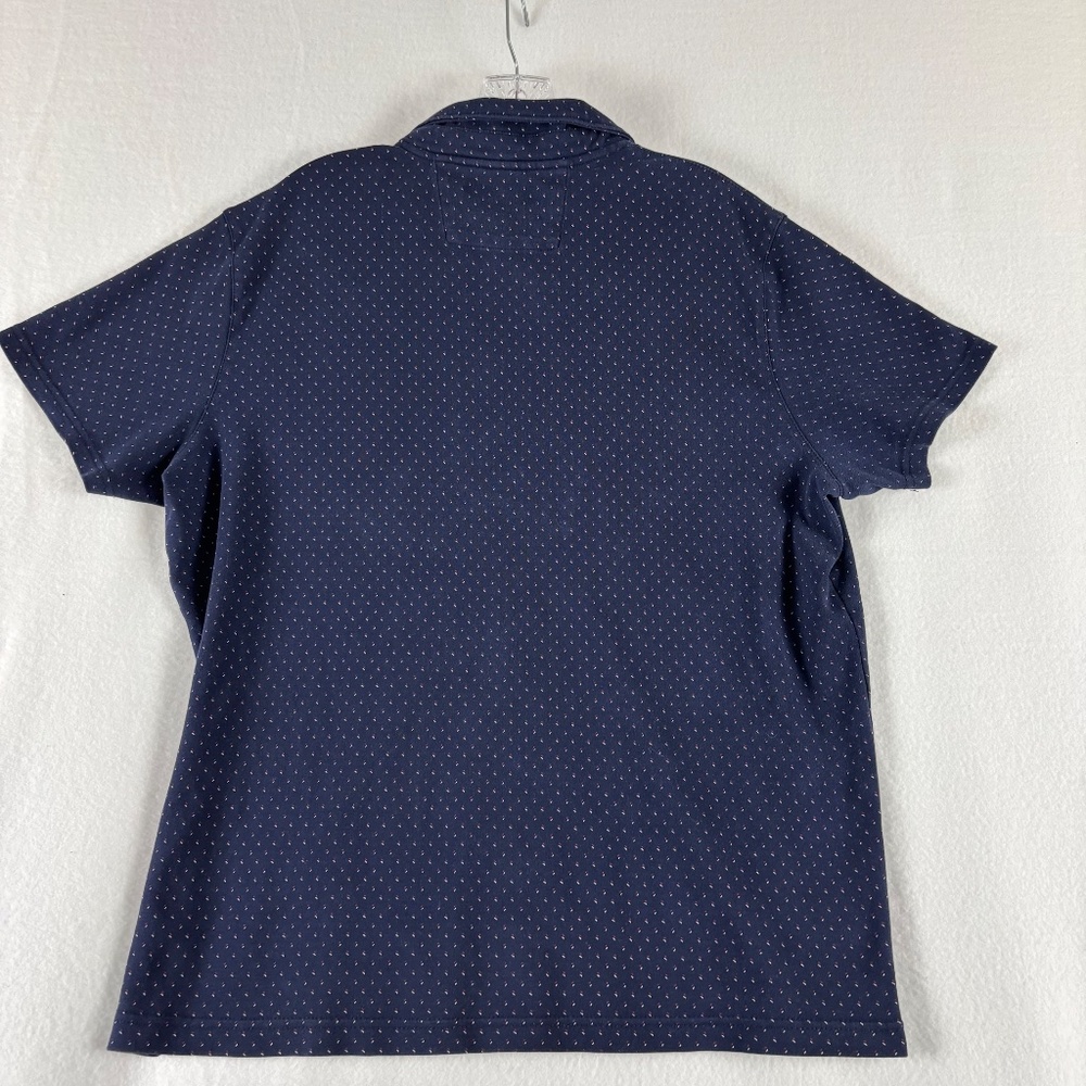 Banana Republic Dress Polo Shirt, Blue with White, Red Specks,  Men's, Size XL - Picture 5 of 11